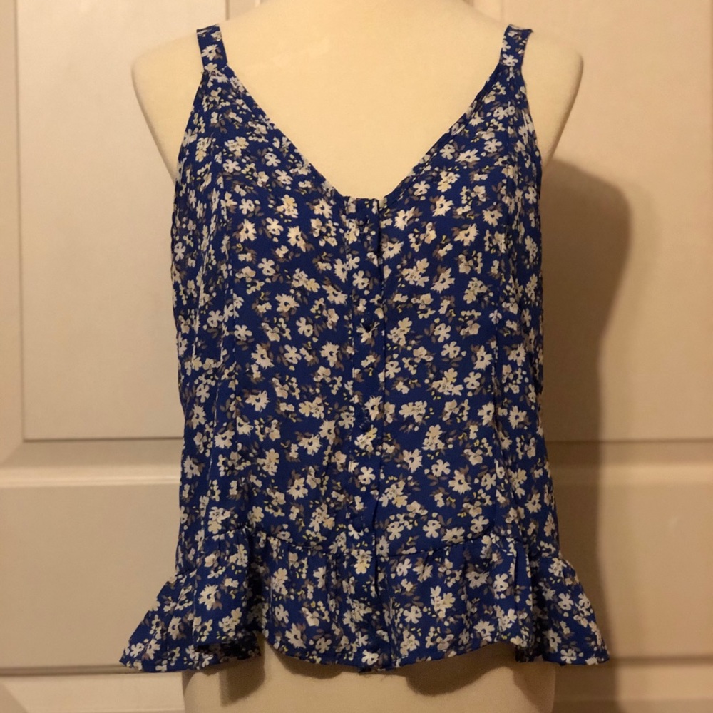 Blue Floral Blouse